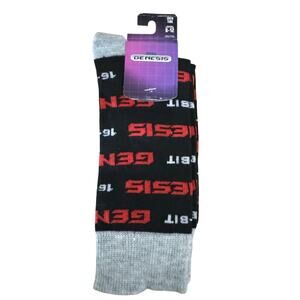SEGA GENESIS Crew Socks NIP Red Black Fits Shoe Size 8 - 12